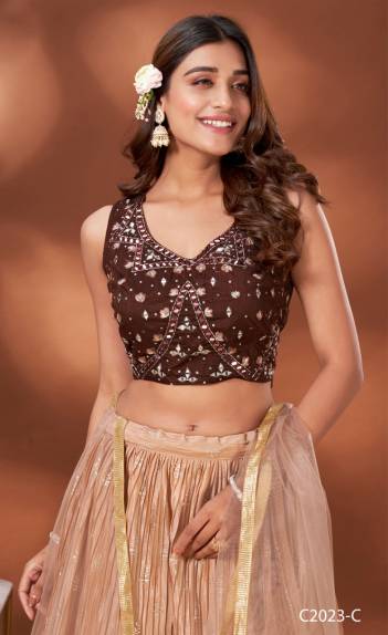 Dn C2023 By Amoha Designer Partywear Readymade Lehenga Choli Collection